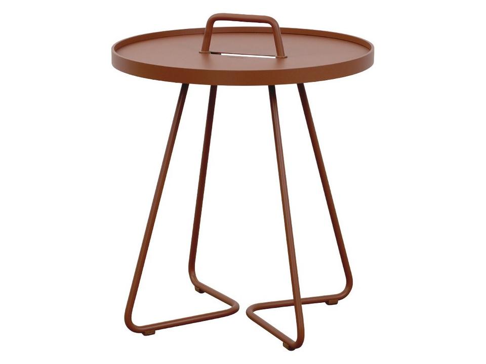 On-The-Move Desert Red Aluminium Side Table Small