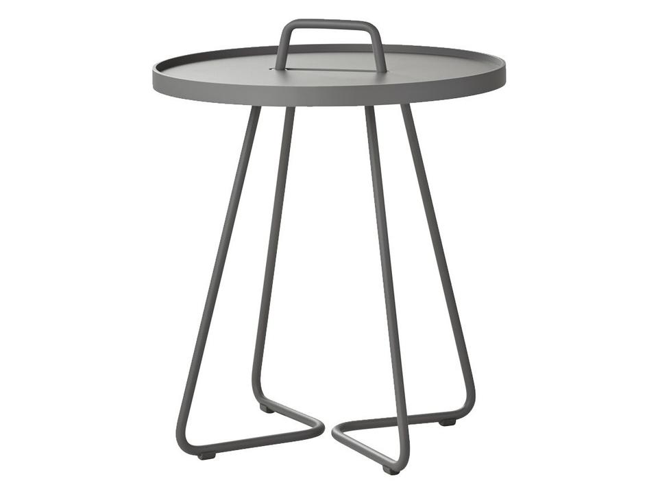 On-The-Move Light Grey Aluminium Side Table Small