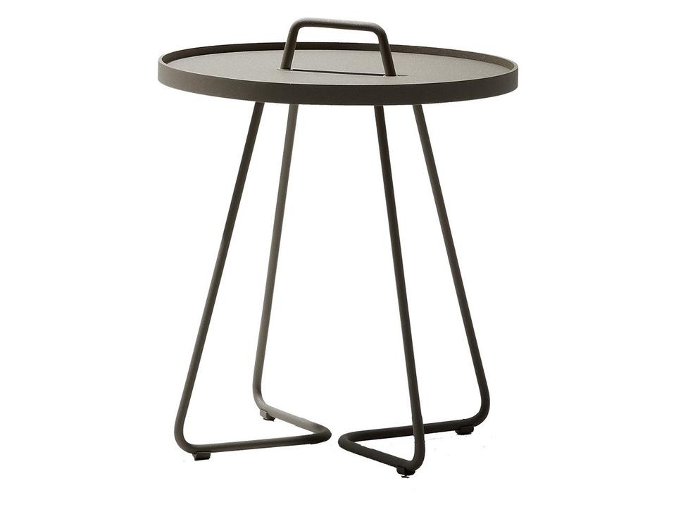 On-The-Move Taupe Aluminium Side Table Small
