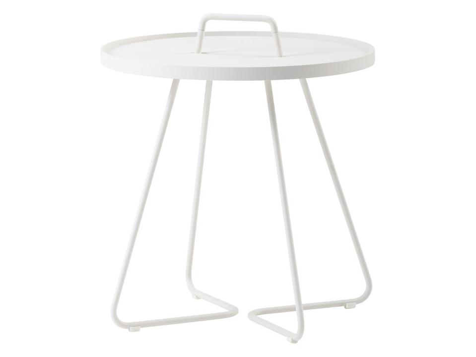 On-The-Move White Aluminium Side Table Small