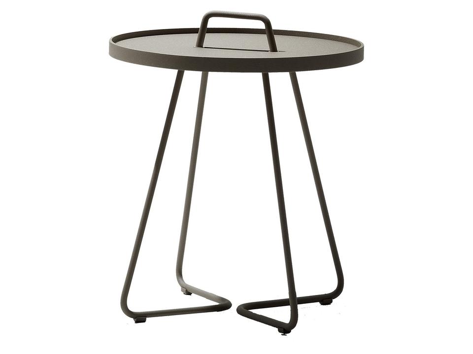 On-The-Move Taupe Aluminium Side Table Large