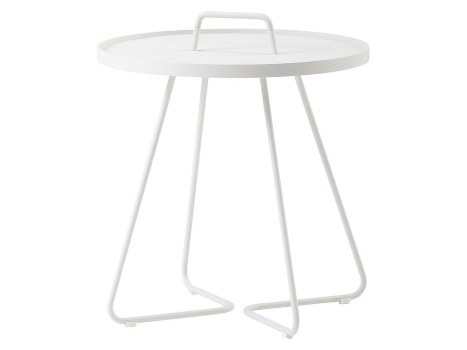On-The-Move White Aluminium Side Table Large