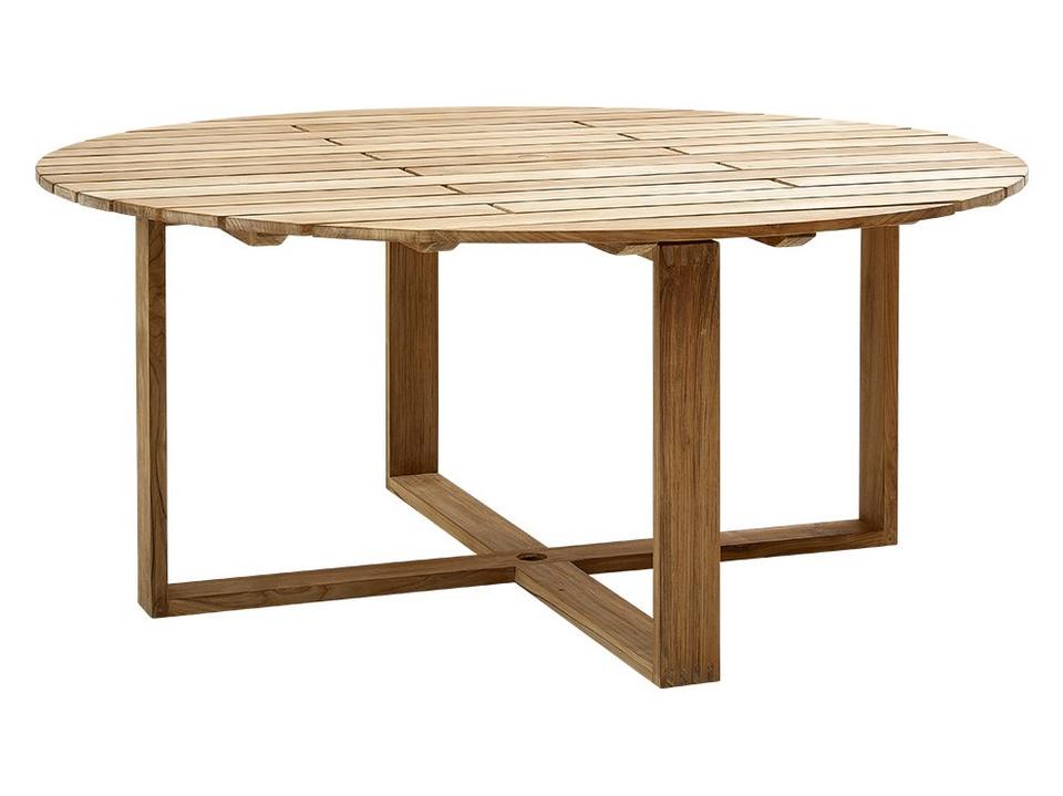 Cane-line Endless 67 Inch Teak Round Dining Table with Umbrella Hole