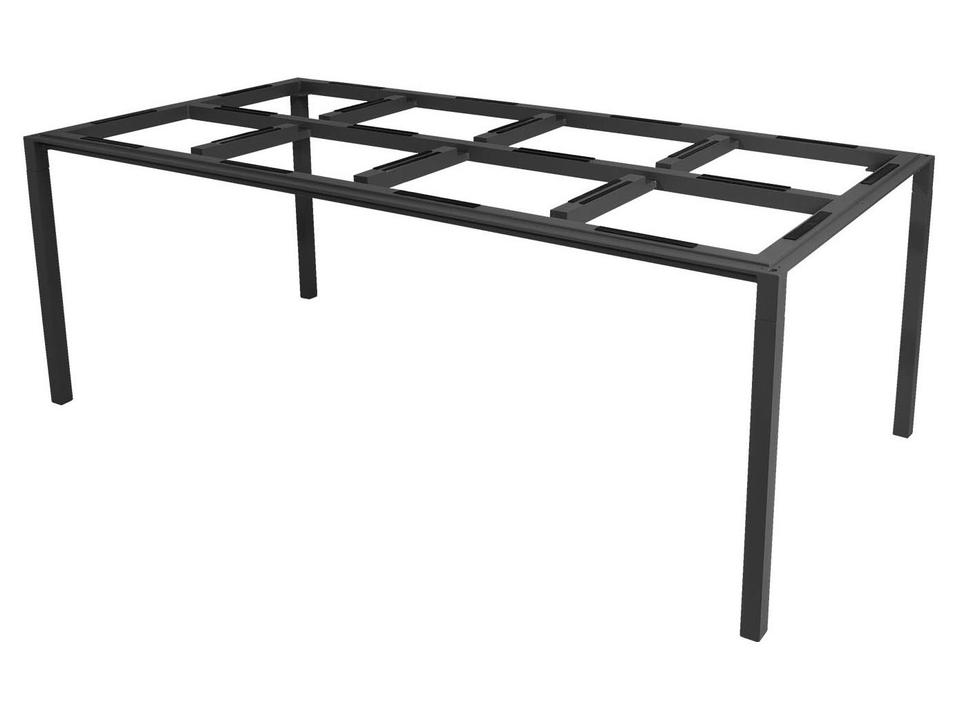 Pure 79 Inch Rectangular Dining Table Base in Lava Grey Aluminum