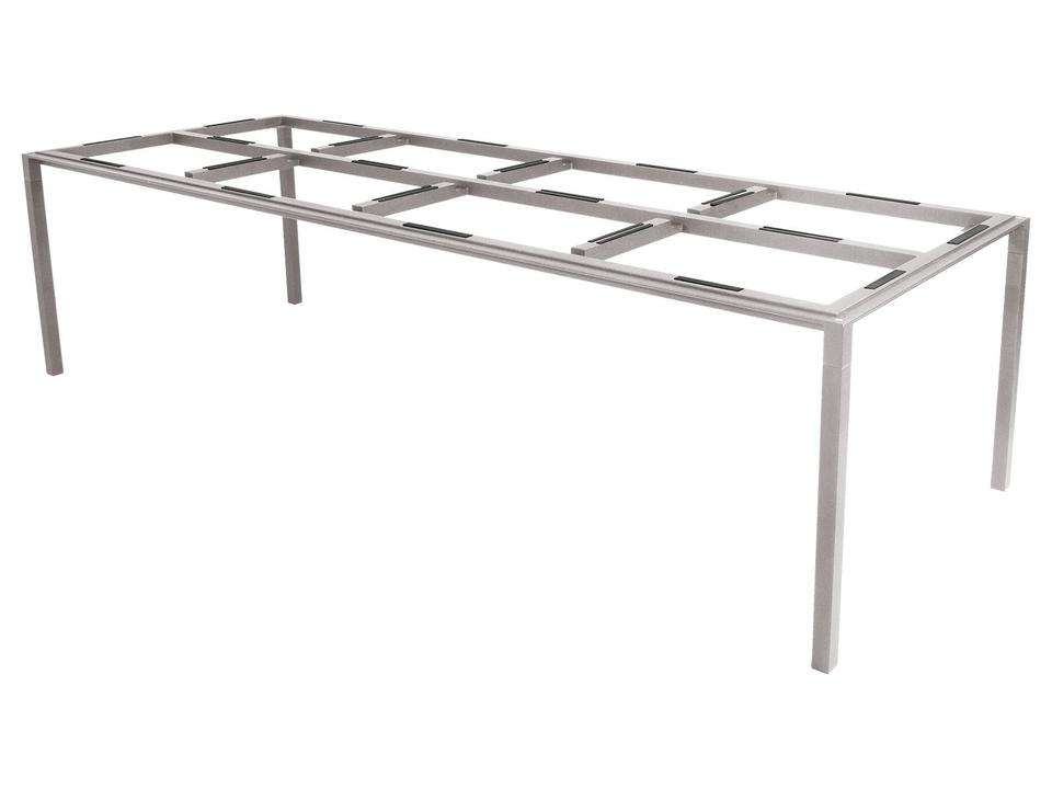 Pure 110-Inch Rectangle Aluminum Dining Table Base in Taupe