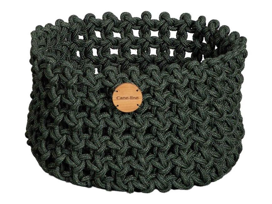 Soft Rope Dark Green Soft Rope Basket Medium