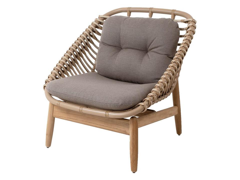 Strington Lounge Chair with Natural Cane-line Weave and Teak Base