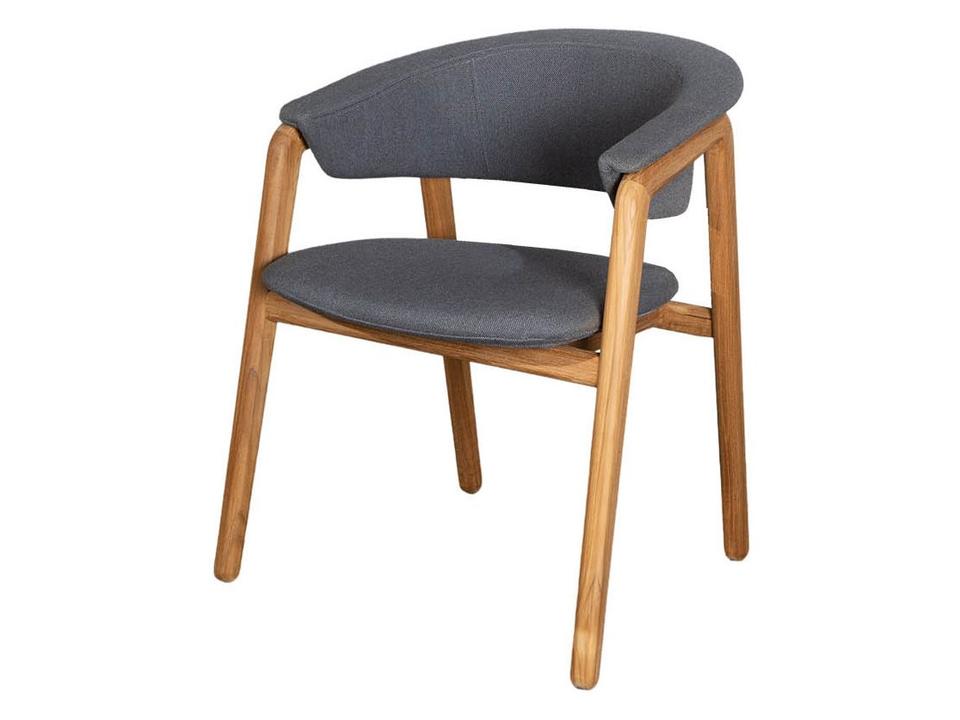Luna Teak Dining Armchair with Grey AirTouch Cushions by Søren Rose Studio