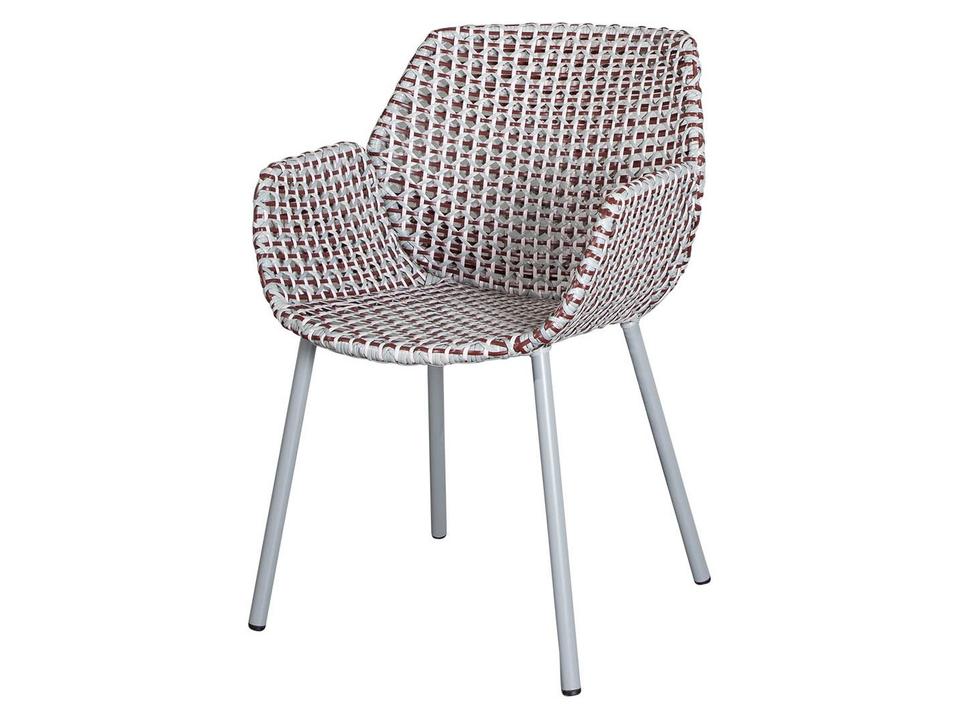 Cane-line Vibe Galvanized Steel Dining Side Chair with Multi-Color Weave