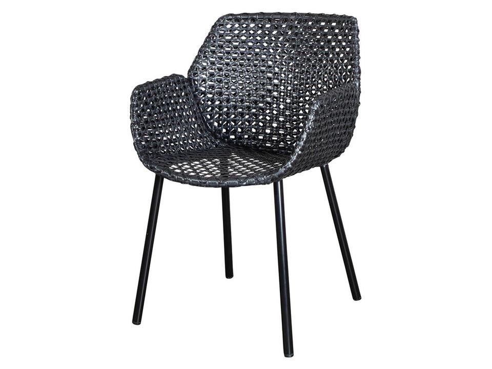 Cane Line Vibe Dining Armchair with Black Graphite Weave