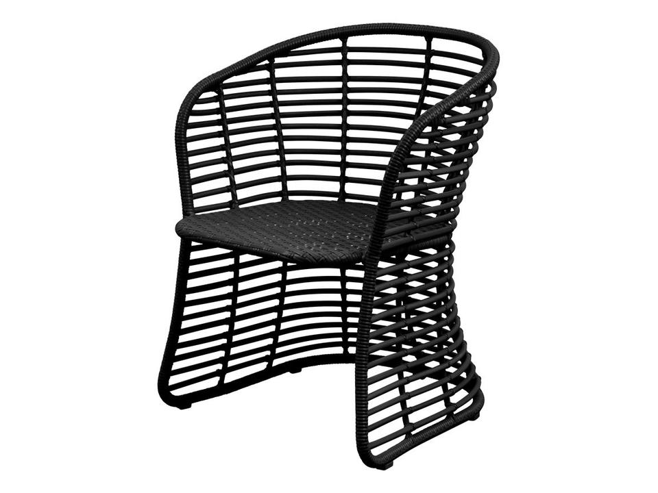 Cane-line Basket Dining Armchair in Graphite Weave