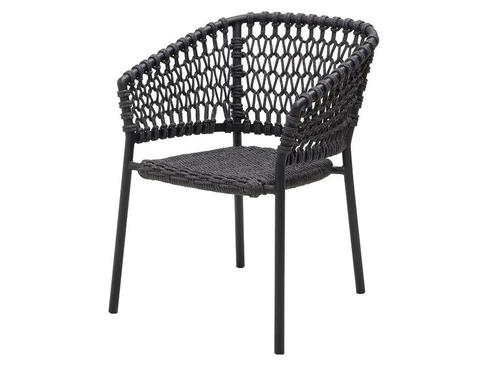 Cane Line Ocean Dark Grey Soft Rope Dining Chair