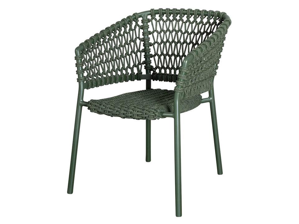 Ocean Soft Rope Dining Chair in Dark Green