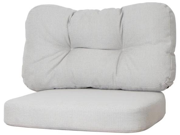 Ocean White Grey Link Large Lounge Chair Cushion Set