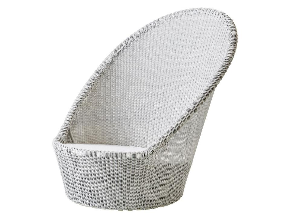 Kingston Sunchair with Wheels and Cane-line Weave in White Grey