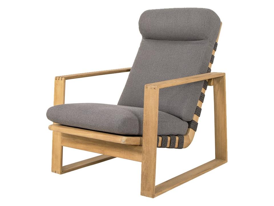 Endless Soft Rope Highback Lounge Chair with AirTouch Cushions in Dark Grey