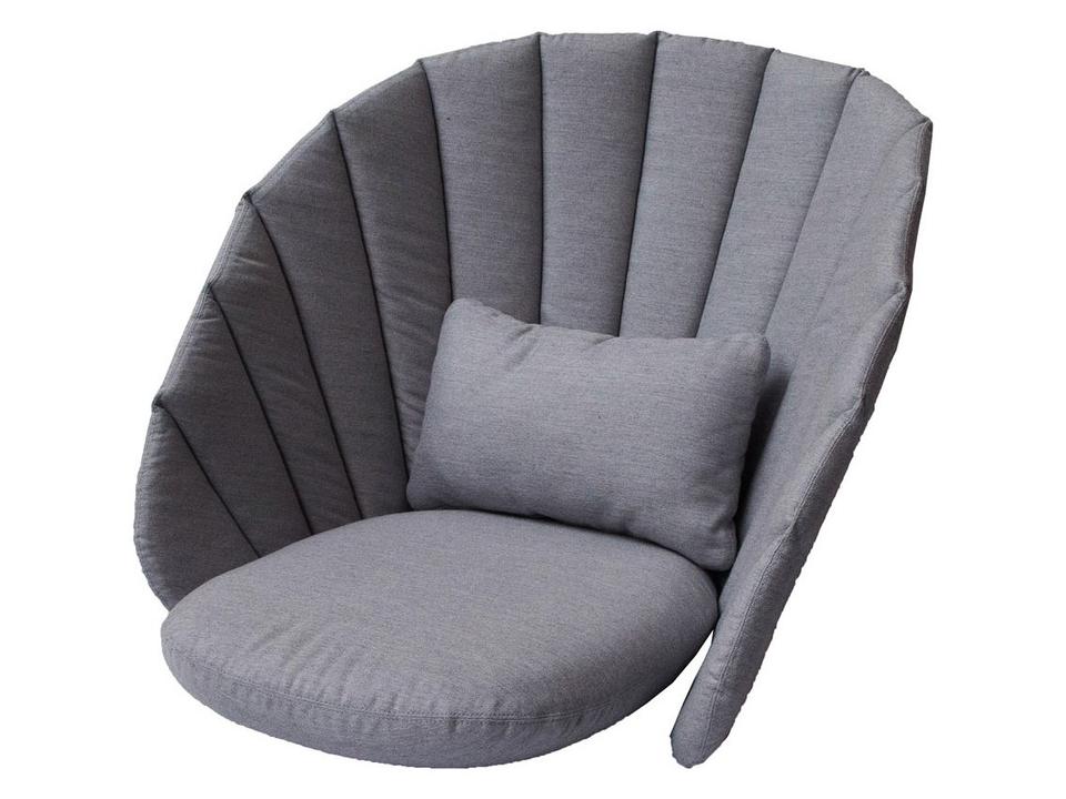 Peacock Grey Natte Lounge Chair Cushion Set