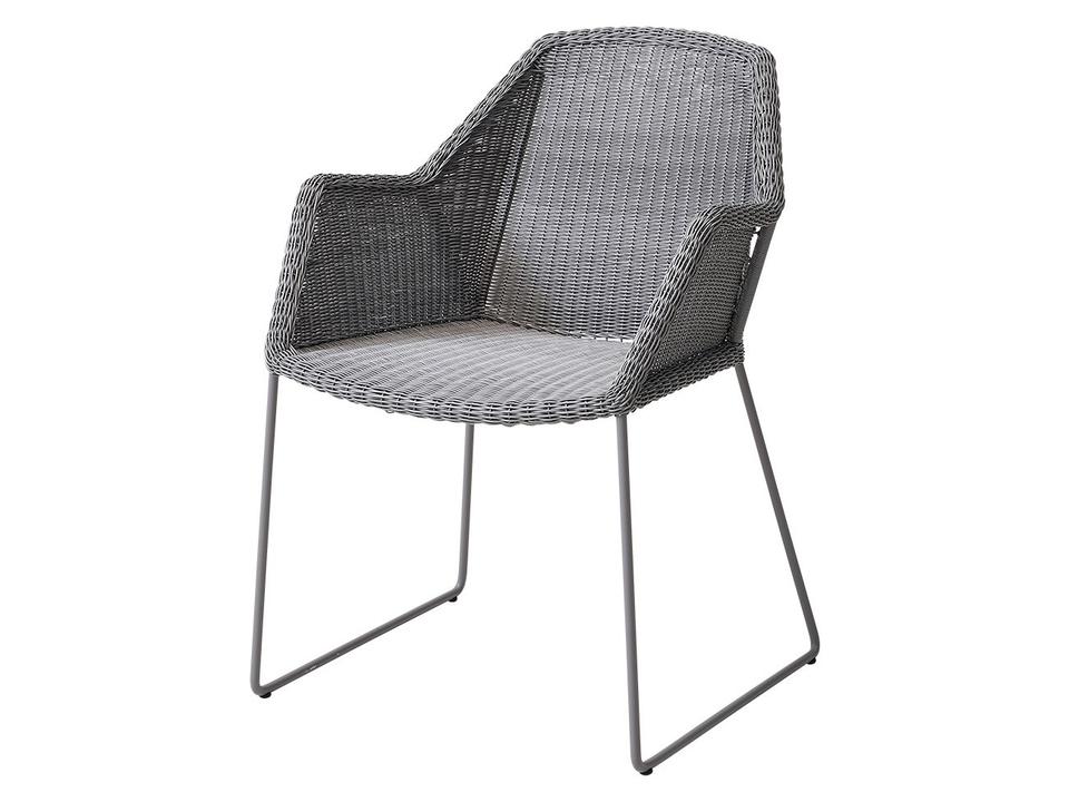 Breeze Cane-line Weave Dining Armchair in Light Grey