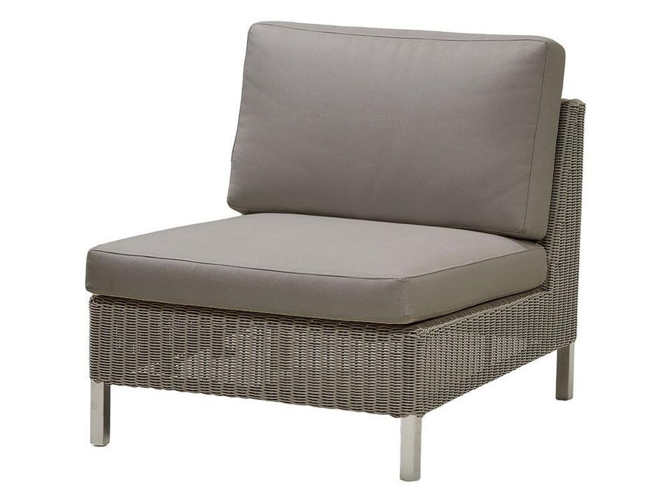 Connect Taupe Wicker Modular Lounge Chair