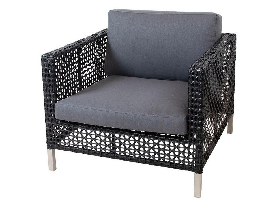 Connect Cane-line Weave Lounge Chair in Black Graphite