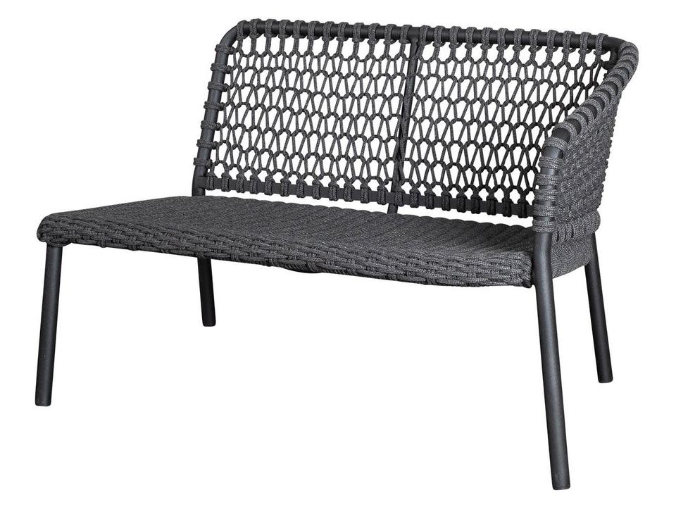 Cane-line Ocean 2-Seater Left Module Sofa in Dark Grey