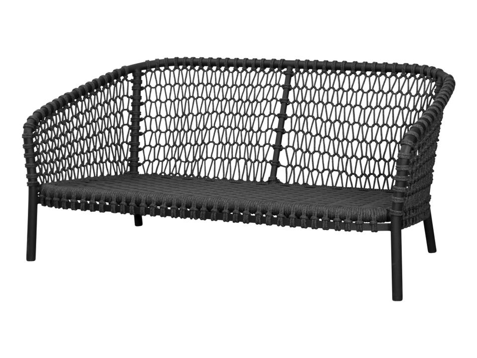 Ocean Large Soft Rope 2-Seater Sofa in Dark Grey