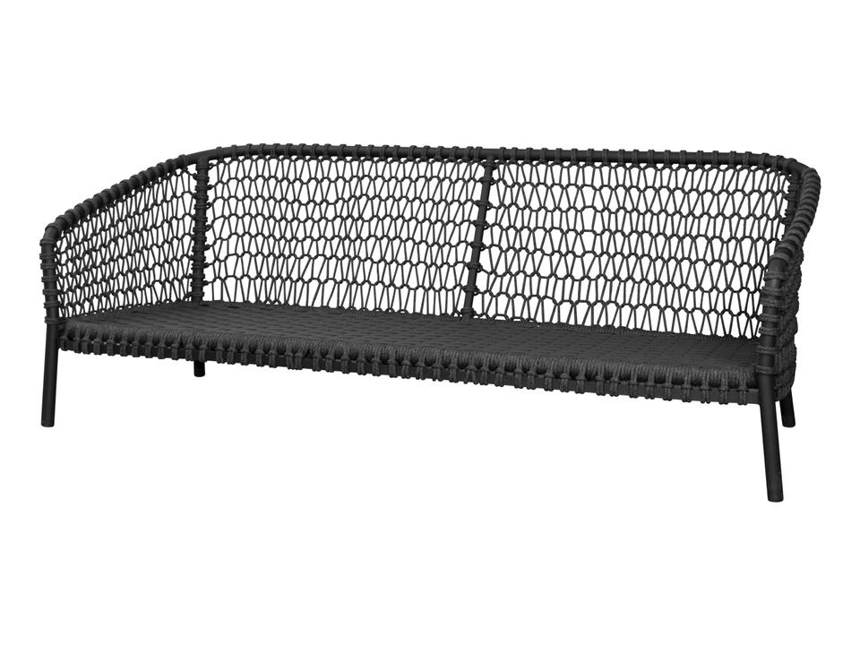 Ocean Dark Grey Soft Rope Large 3-Seater Sofa