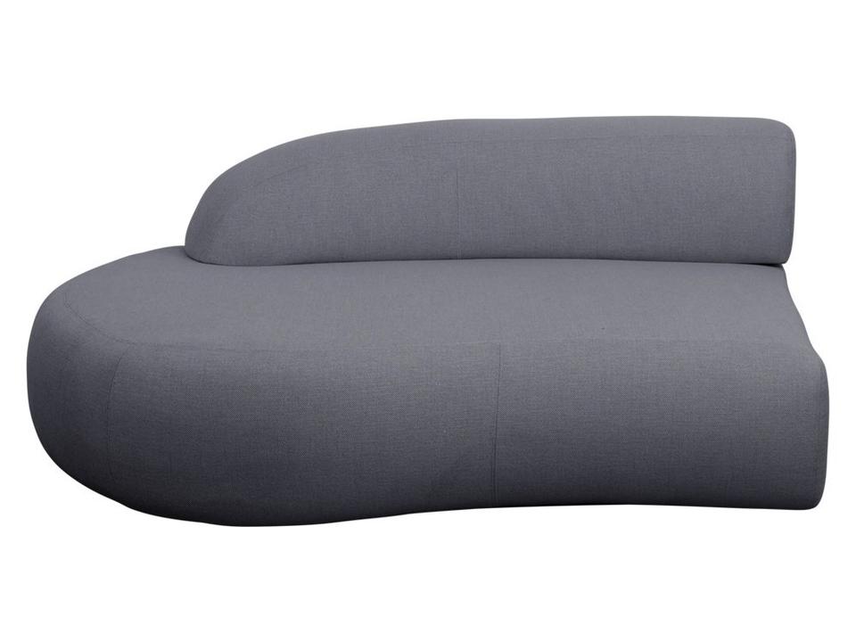 Mellow Right Airtouch Sofa Module with Short Backrest in Grey