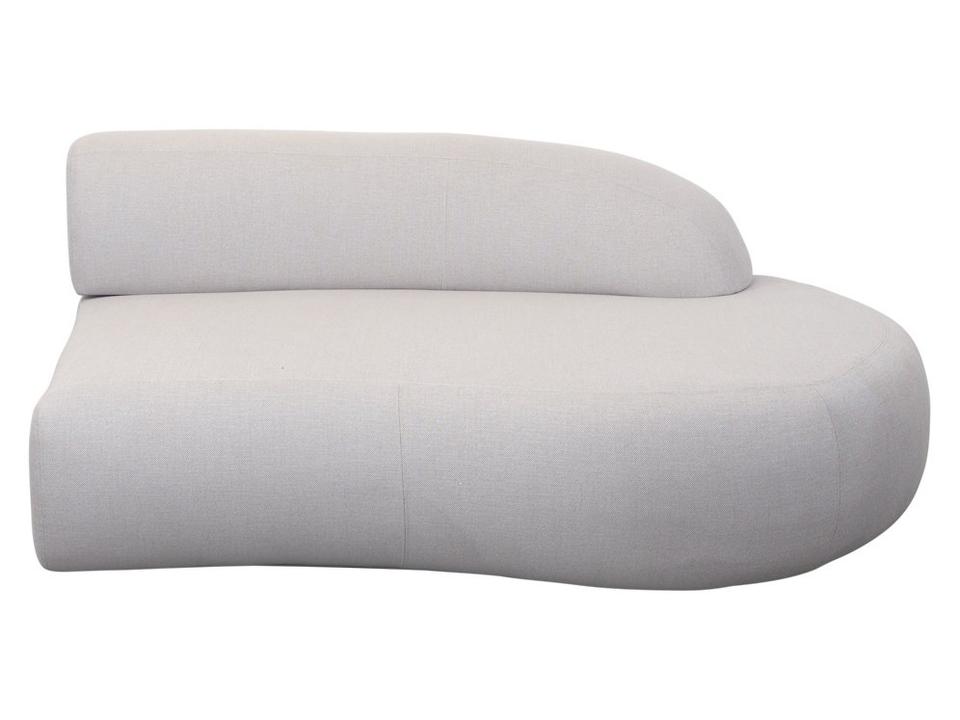 Mellow Left Sofa Module with Short Backrest in Sand AirTouch