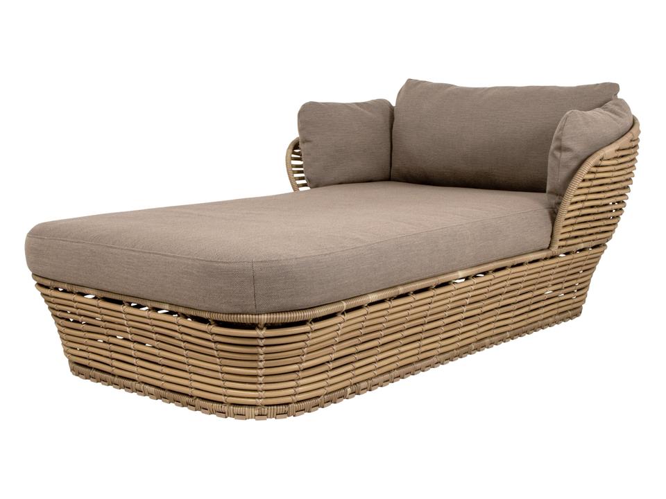 Cane-line Basket Daybed Natural Weave with Taupe Cushions
