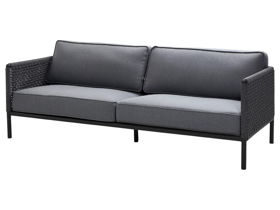 Encore 3-Seater Sofa with Dark Grey Soft Rope and AirTouch Cushions