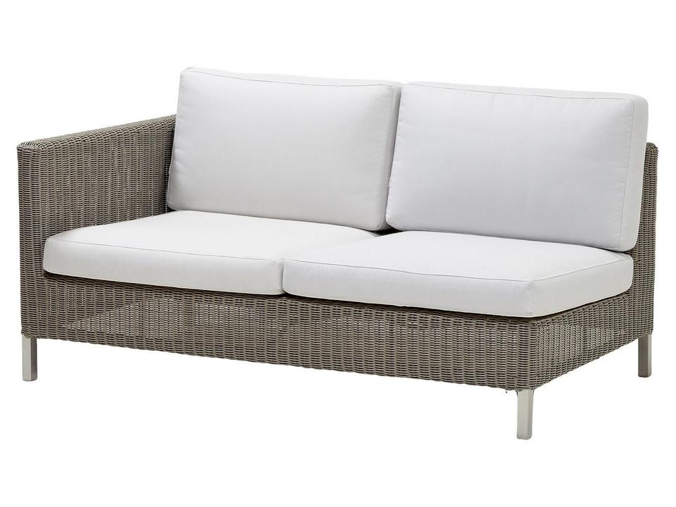 Connect Modular Left Arm Sofa in Taupe Wicker