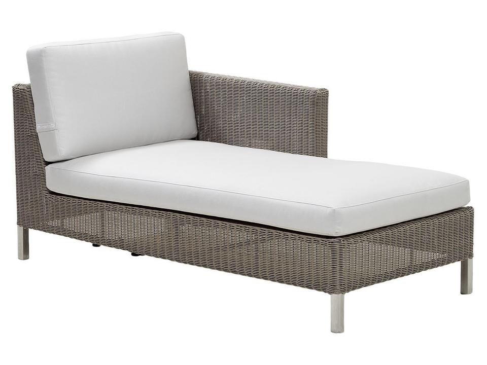 Connect Taupe Weave Left Arm Chaise Lounge