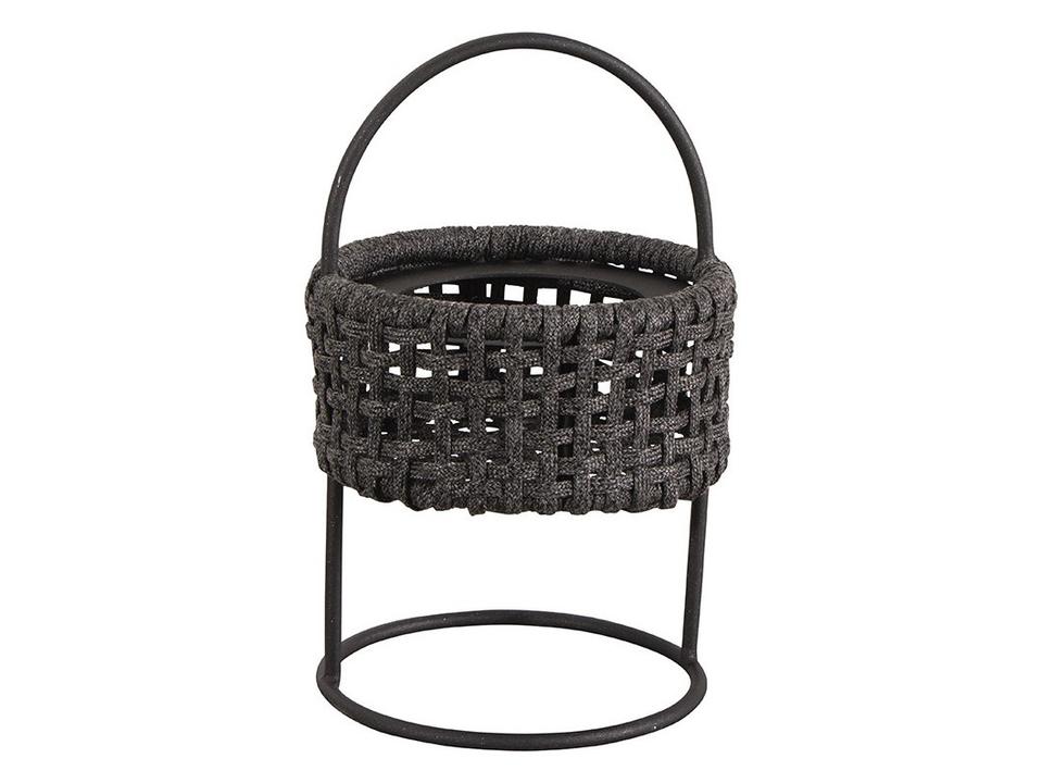 Cane-line Illusion 8-Inch Dark Grey Soft Rope Outdoor Lamp