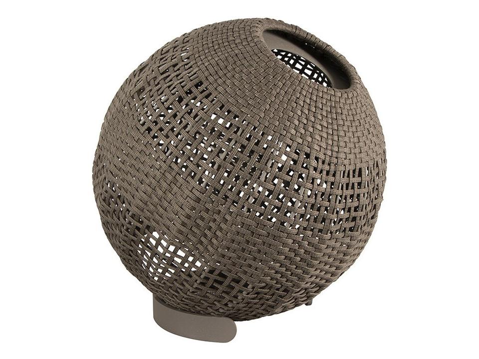 Illusion Round Solar LED Lamp in Taupe