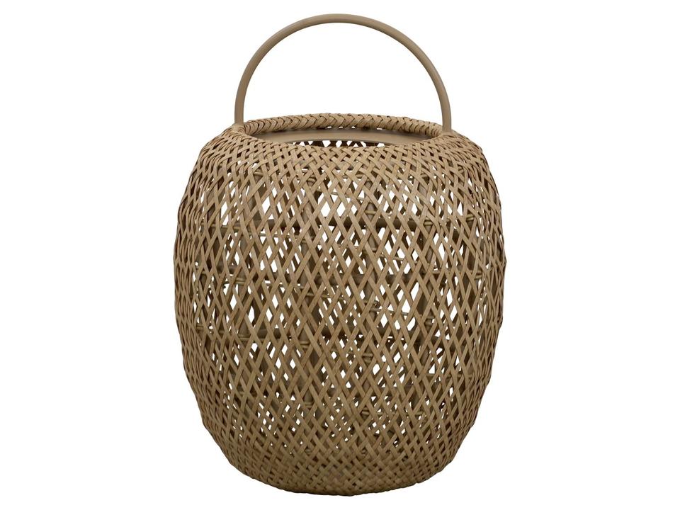 Cane-line Illusion Glow 11.5-Inch Round Hanging Lamp in Natural Weave