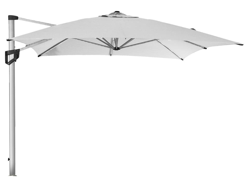 Hyde Luxe Rectangle Hanging Parasol with Auto Tilt in Silver Mat Anodized