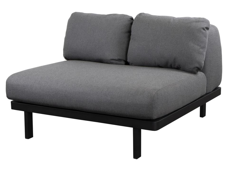 Space Single Module Lounge Chair in Grey Aluminum with AirTouch Fabric