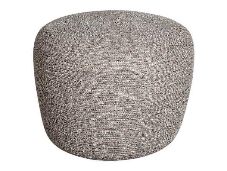 Circle Small Soft Rope Footstool in Taupe