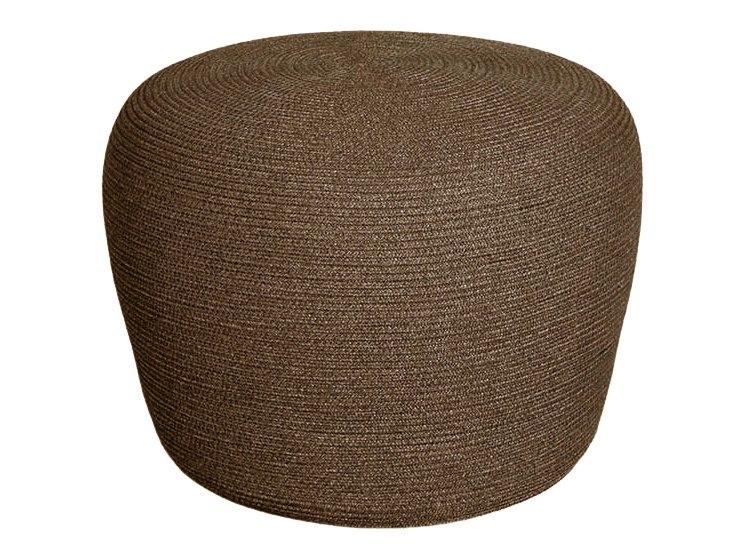 Cane-line Circle Small Round Soft Rope Footstool in Umber Brown