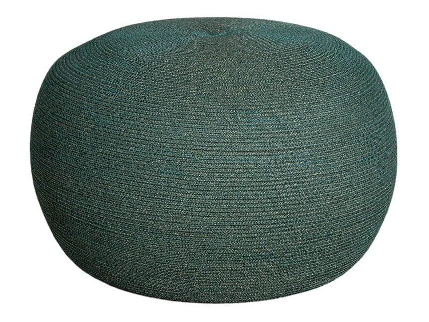 Cane-line Circle Large Soft Rope Footstool in Dark Green