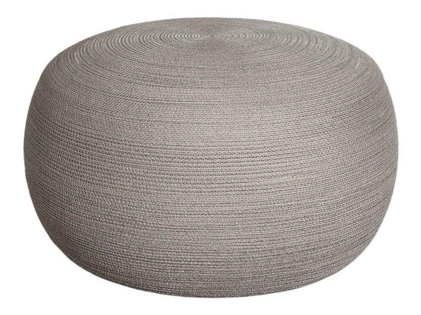 Cane-line Circle Large Round Footstool in Taupe