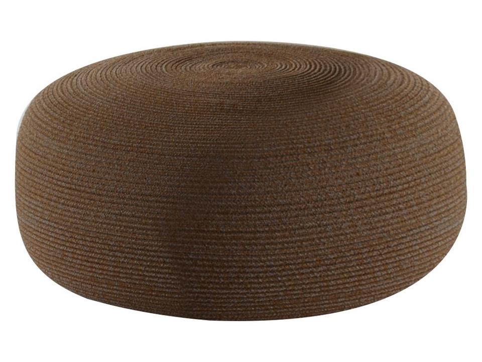 Circle Extra Large Soft Rope Footstool in Umber Brown