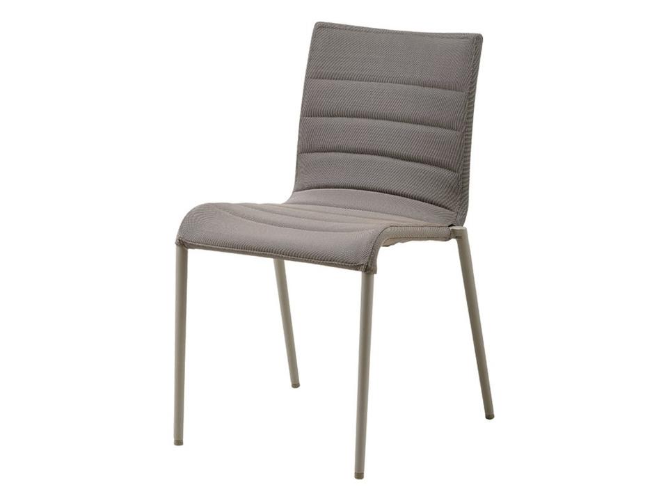 Core Outdoor Dining Side Chair Without Armrest in Taupe