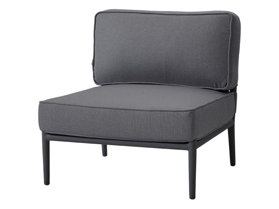 Cane Line Conic Single Module with AirTouch Fabric in Grey