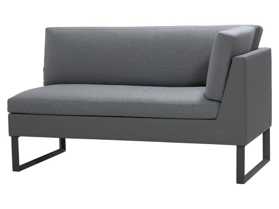 Flex Grey Cane-line Tex Aluminum Left Arm Loveseat