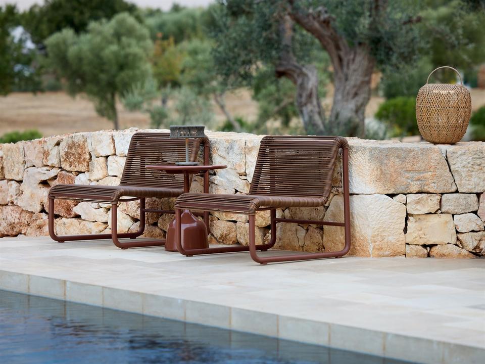 Al Dente Desert Red Aluminum Lounge Set