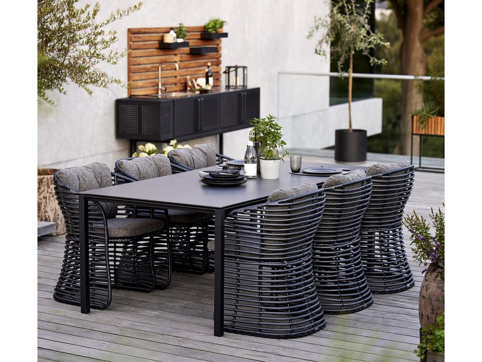 Basket Graphite Weave Dining Set