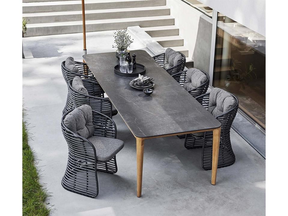 Basket Graphite Weave Dining Set