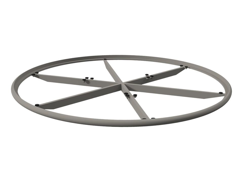 Glaze Taupe Aluminum Dining Table Base for Ceramic Tops